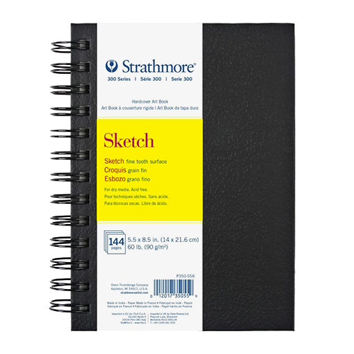 STRATHMORE SKETCH ART BOOK SERIE 300 SPIRAL-SKIZZENBUCH HARDCOVER 90 G