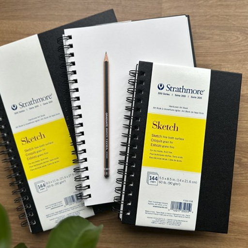 STRATHMORE SKETCH ART BOOK SERIE 300 SPIRAL-SKIZZENBUCH HARDCOVER 90 G