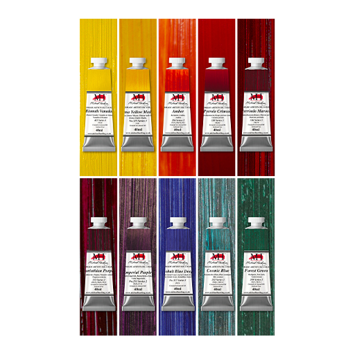 MICHAEL HARDING BRECON BEACONS SELECTION OIL PAINT SET - 10 x 40 ML TUBES