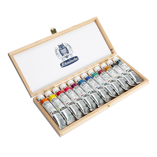 SCHMINCKE HORADAM CAJA MADERA ACUARELA 12 TUBOS 20 ML