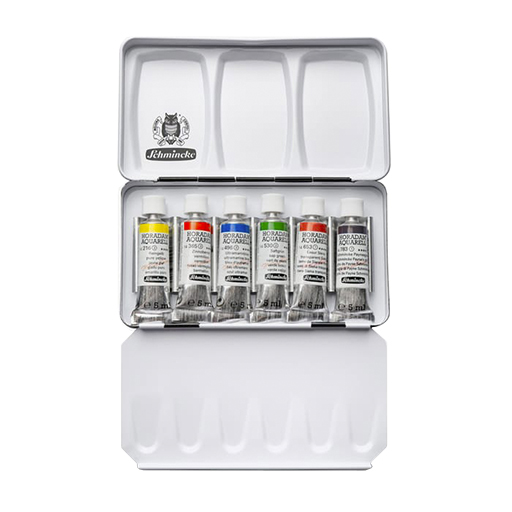 SCHMINCKE HORADAM CAJA METÁLICA ACUARELA 6 TUBOS 5 ML
