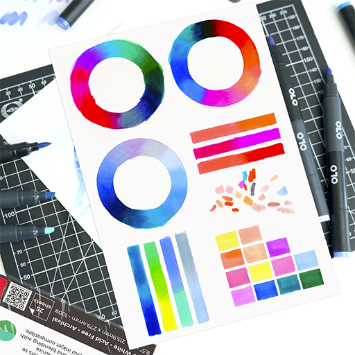 OLO PREMIUM MARKER BLENDING CARD - PACK 25 BLATT PAPIER FÜR MARKER