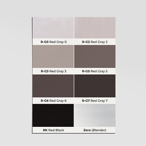 OLO RED GREY SET OF 8 CUSTOMISABLE MARKERS