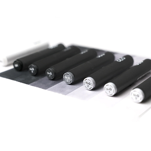 OLO SET GRIS NEUTRAL 8 ROTULADORES PERSONALIZABLES