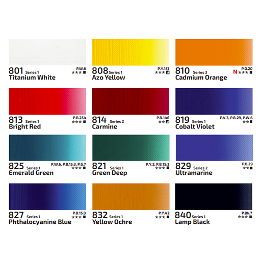 ROSA GALLERY GOUACHE PROFESSIONALE SET 12 TUBETTI COLORI ASSORTITI 20 ML