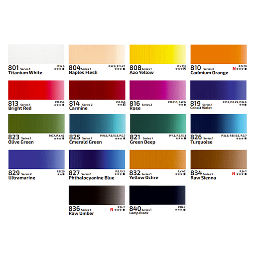 ROSA GALLERY GOUACHE PROFESSIONALE SET 18 TUBETTI COLORI ASSORTITI 20 ML