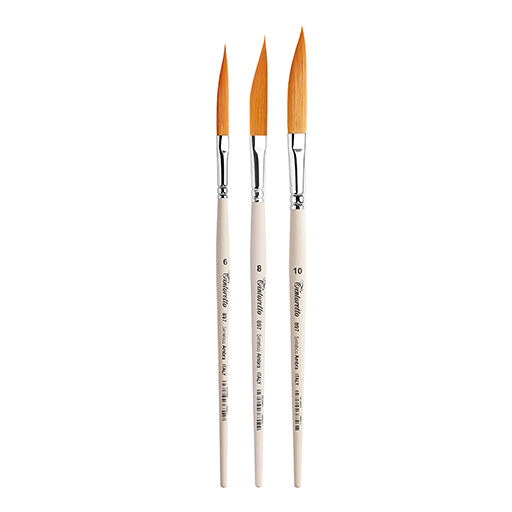 TINTORETTO AMBRA PINCEL SINTÉTICO ESPADA EXTRA LARGO MANGO CORTO SERIE 897 - EDICIÓN PINCHON