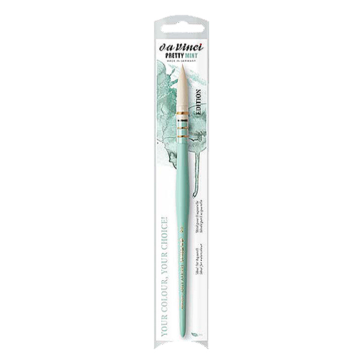 DA VINCI PRETTY MINT EDITION SYNTHETIC ROUND BRUSH WITH SHORT HANDLE, SERIES 496