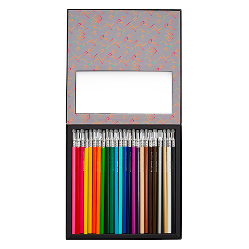 BLACKWING COLORS SET 24 CRAYONS DE COULEUR AVEC GOMME