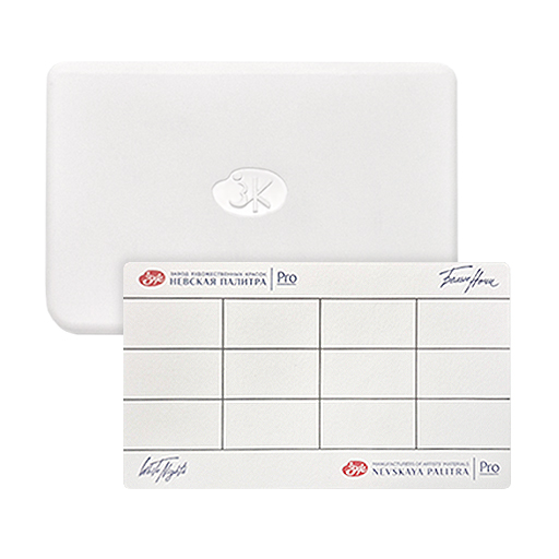 WHITE NIGHTS EMPTY WATERCOLOUR PALETTE, 12 CUPPERS