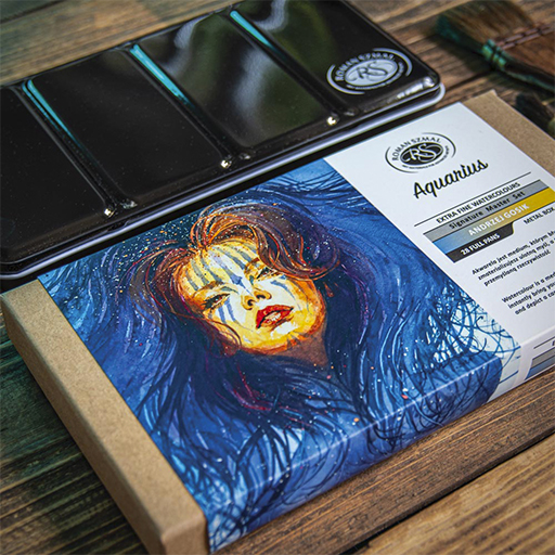 ROMAN SZMAL SET AQUARIUS ANDRZEJ GOSIK EDIZIONE 2026 SCATOLA METALLICA ACQUERELLO 28 VASCHETTE